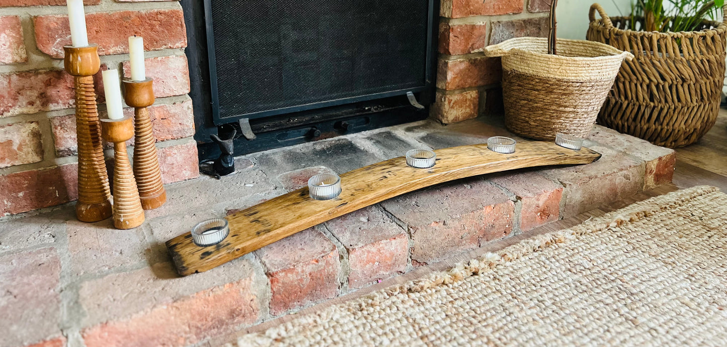 Barrel Stave Candle Holder