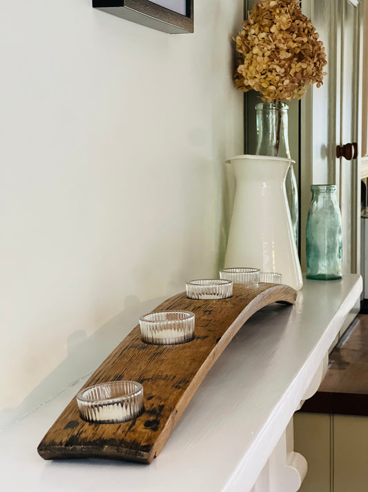 Barrel Stave Candle Holder