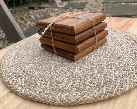Teak Coaster set